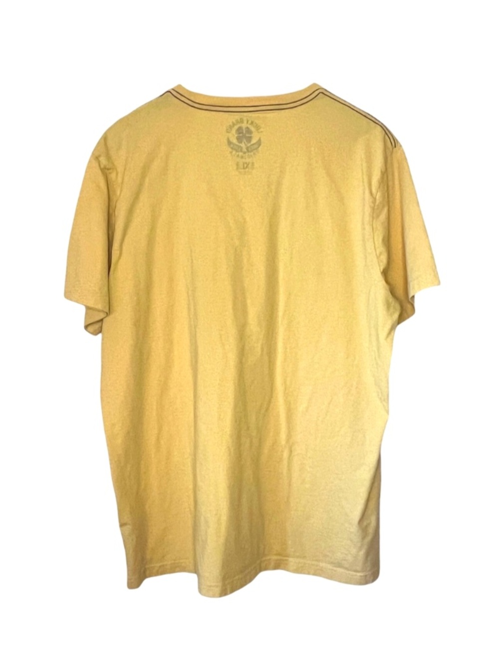 Lucky Brand Nashville Guitars Retro Print Yellow Graphic Cotton T Shirt XL - Picture 2 of 10